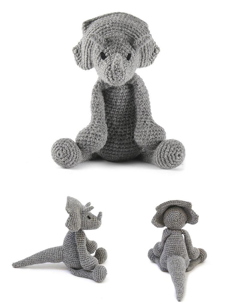 toft ed's animal victoria the triceratops amigurumi crochet